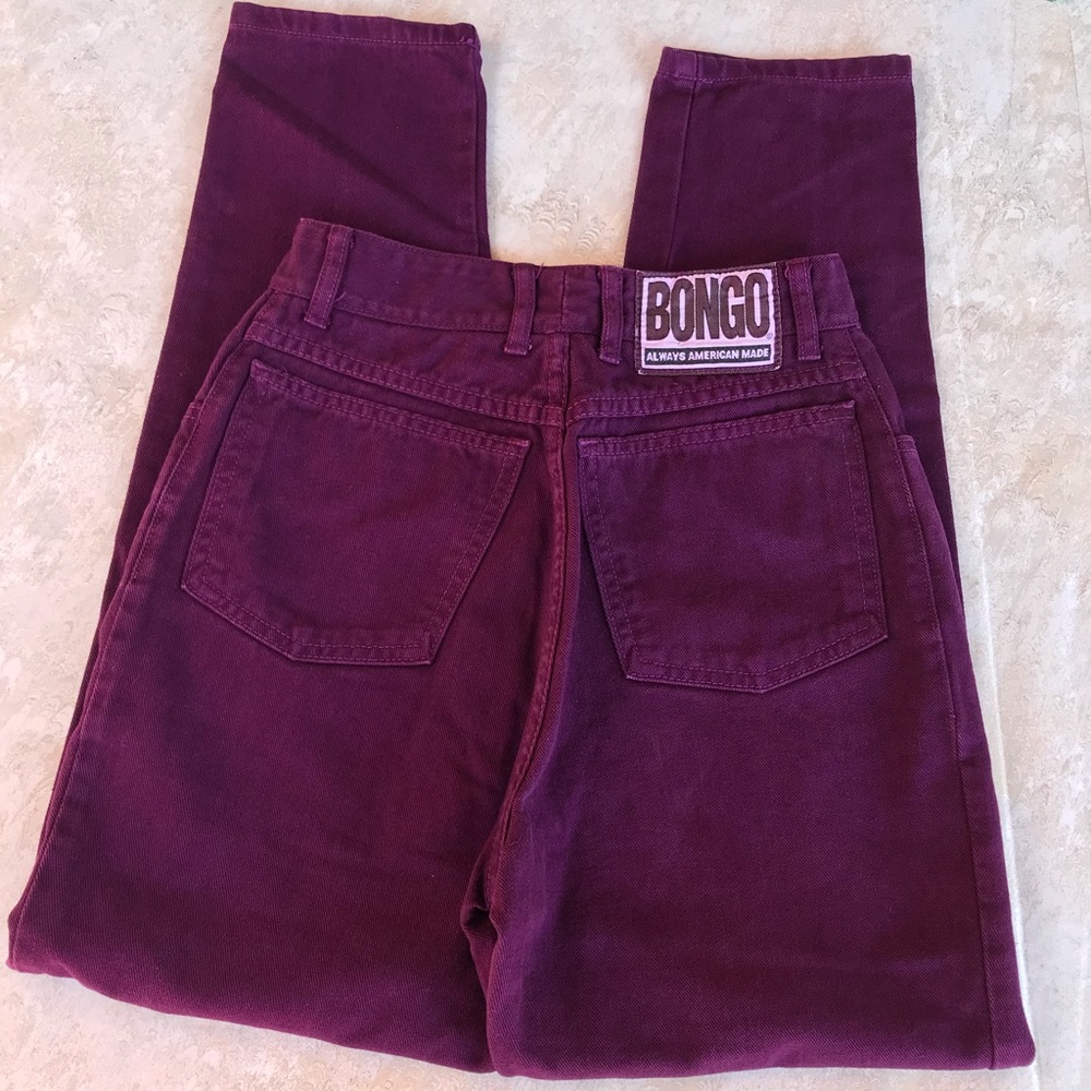 VINTAGE PLUM COLORED BONGO MOM JEANS